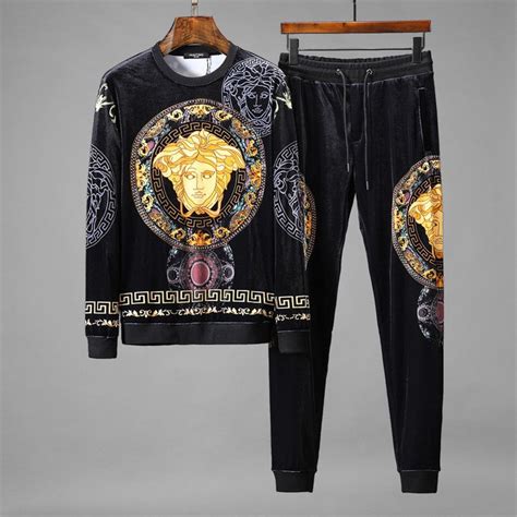 versace mens fashion|velvet tracksuit men's Versace.